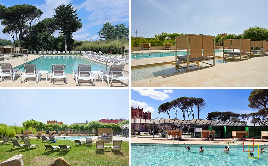 Piscina exterior del 1881 Hotel Balneario Vichy Catalan