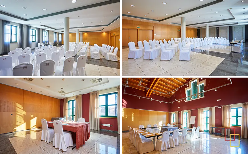 Salón de eventos en el 1881 Hotel Balneario Vichy Catalán