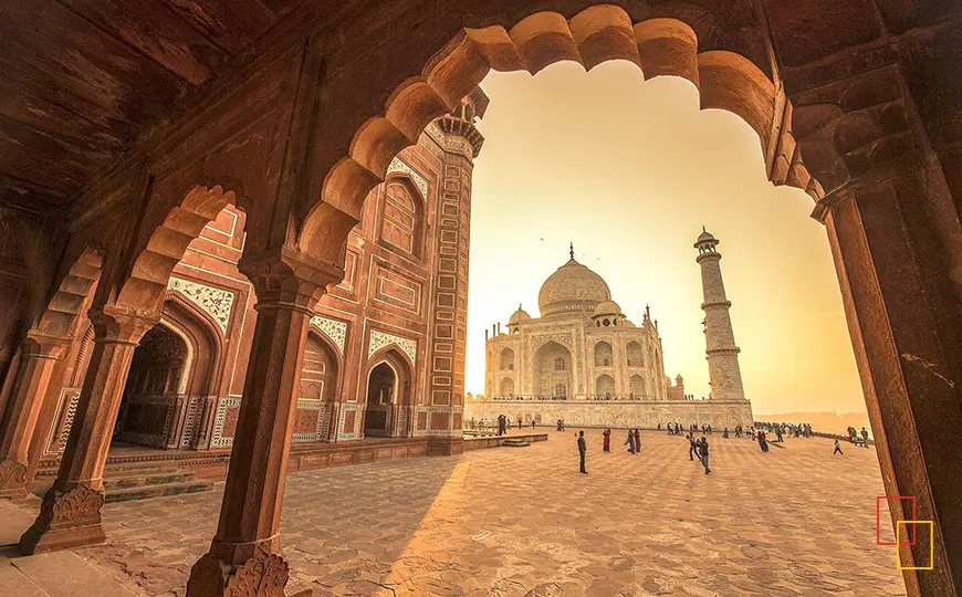 Taj Mahal al atardecer