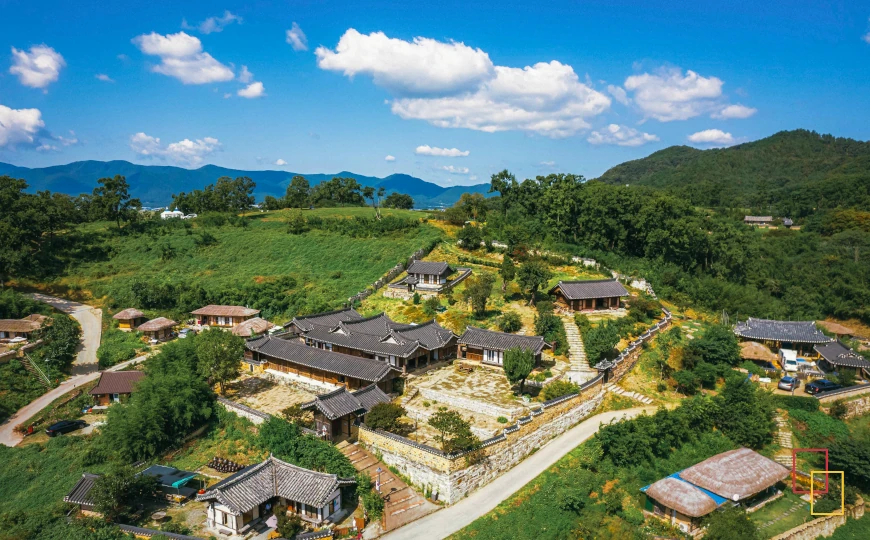 Aldea tradicional de Yangdong cerca de Gyeongju, Corea del Sur