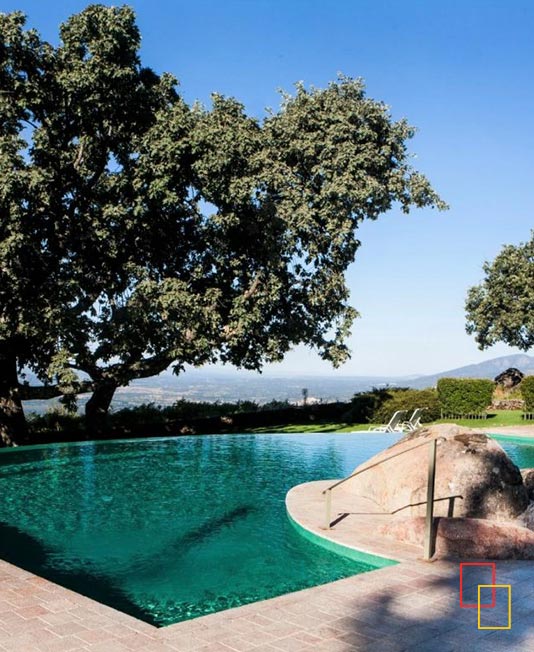 Piscina con vistas panorámicas a la sierra