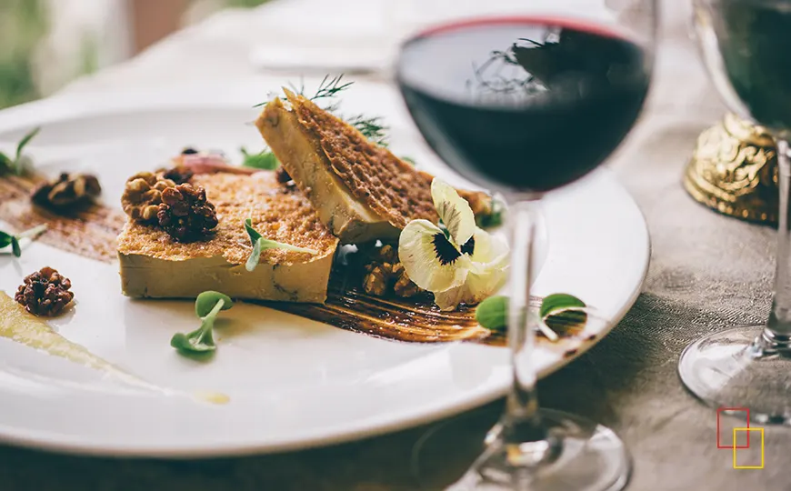 Plato gourmet del restaurante