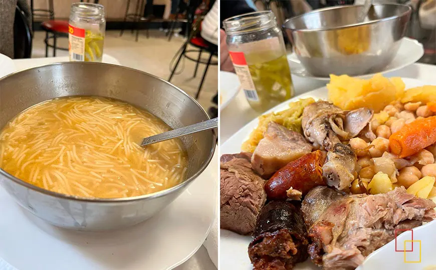 Cocido completo en dos vuelcos