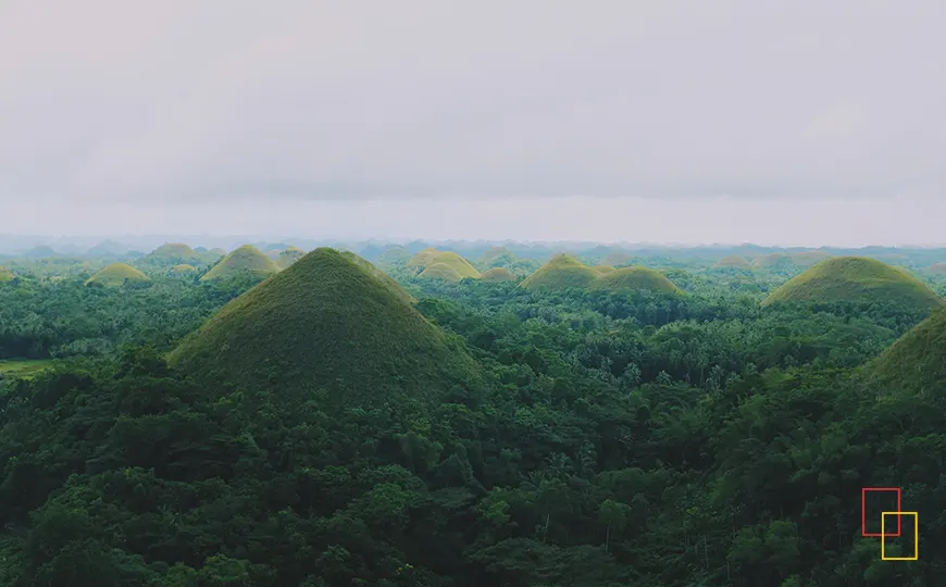 Panorámica de Chocolate Hills en Bohol