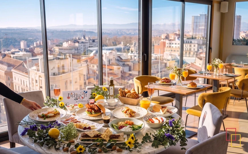 Brunch servido en Inhala Terraza Madrid