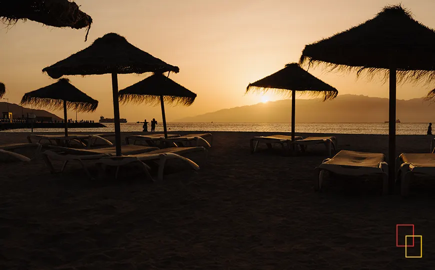 Atardecer en la playa de Laginha, Mindelo