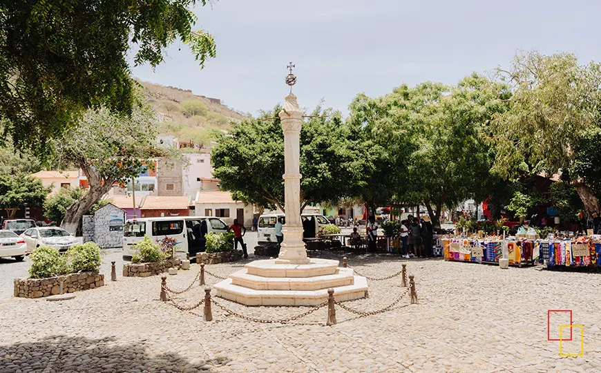 Pelourinho y plaza histórica de Cidade Velha, Santiago