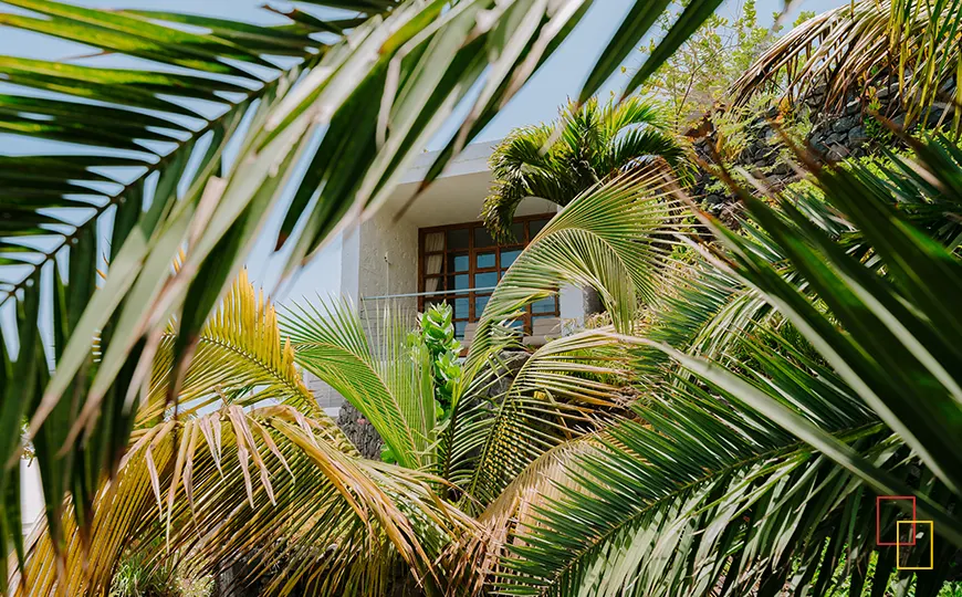 Eco-lodge en Santo Antão integrado en el paisaje