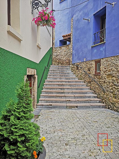 Calle típica del Casco Antiguo de Ribadesella