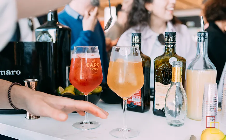 Capo Tonic con Vecchio Amaro del Capo servido en The Italian Show Madrid 2025