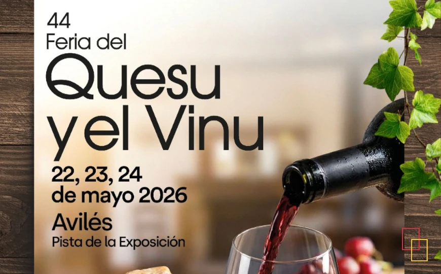 Cartel de la Feria del Quesu y el Vinu de Avilés 2026