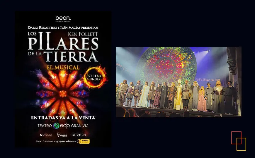 Cartel Los Pilares de la Tierra, el musical