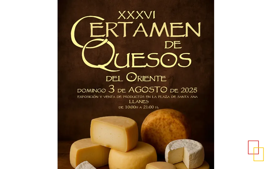 Cartel oficial del Certamen de Quesos del Oriente 2025 en Llanes