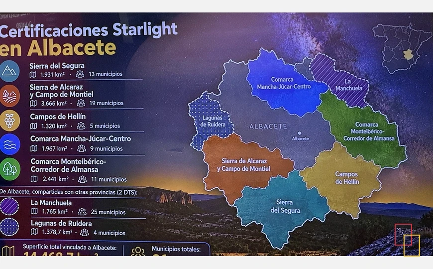 Mapa de las certificaciones vinculadas a Albacete mostrado durante la presentación
