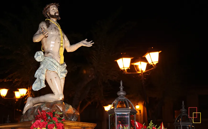 Cristo del Perdón durante la procesión en Tordesillas