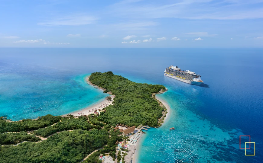 Crucero por el Caribe con playas tropicales y aguas turquesas