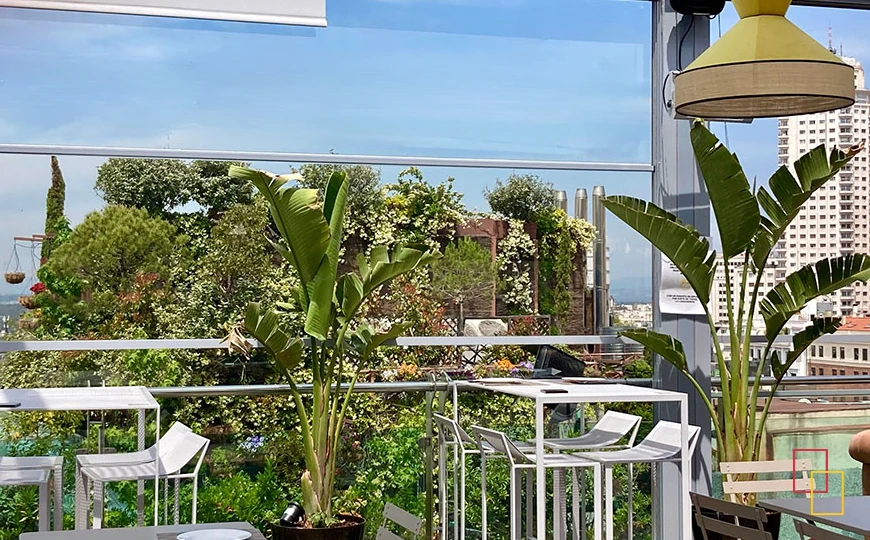 Jardín colgante de Inhala Terraza
