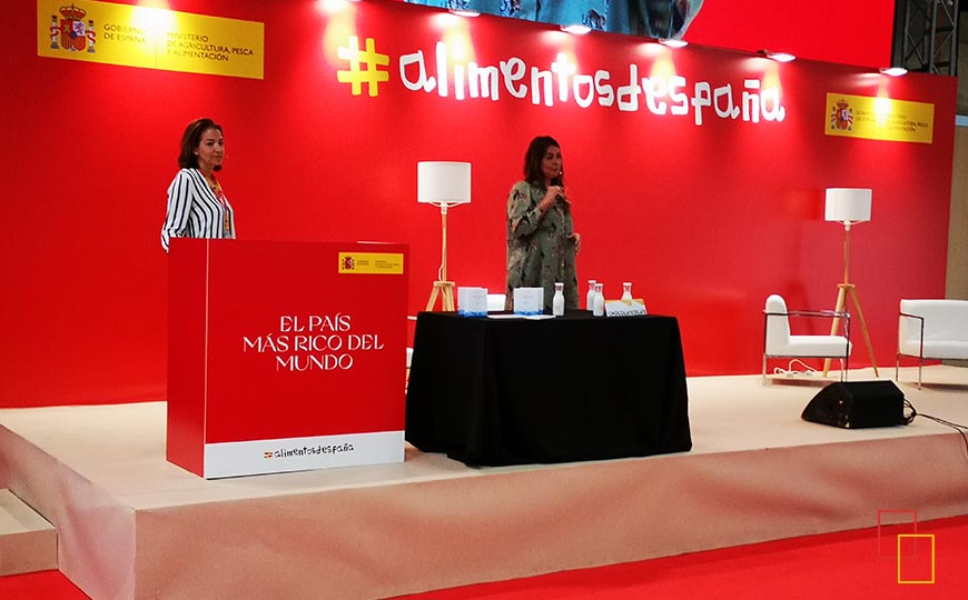 Guacimara Cabrera, presentación productos Dromemilk en Salón Gourmets
