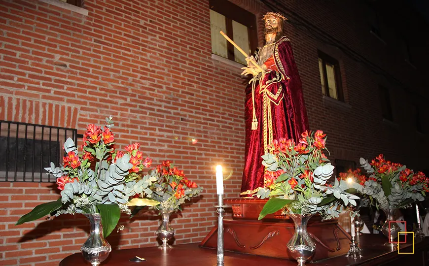 Paso del Ecce Homo durante Semana Santa en Tordesillas