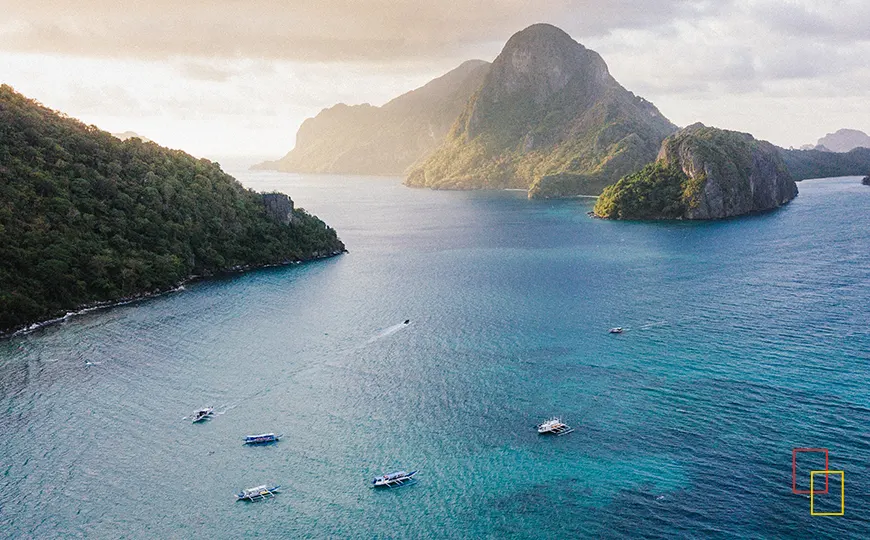 Cadlao Island en la bahía de Bacuit, El Nido (Palawan)