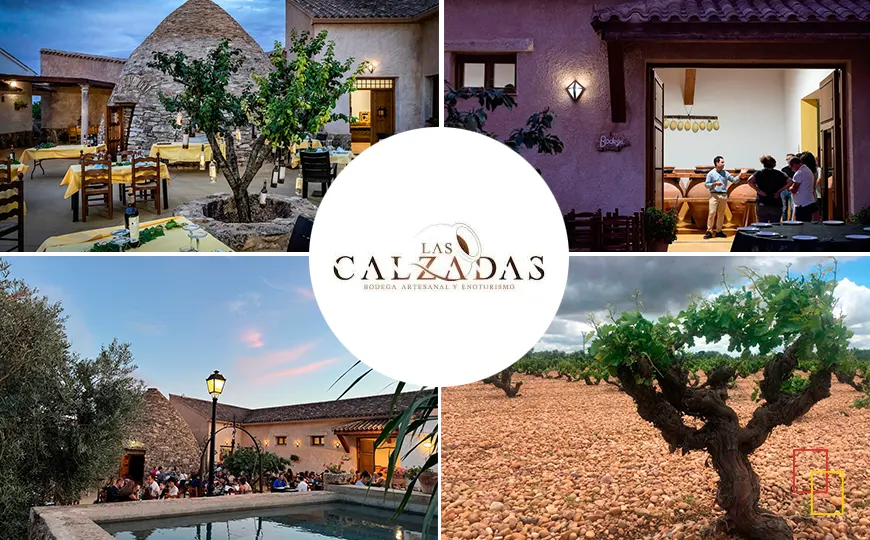 Enoturismo en Bodega Las Calzadas con patio manchego y cubo de piedra