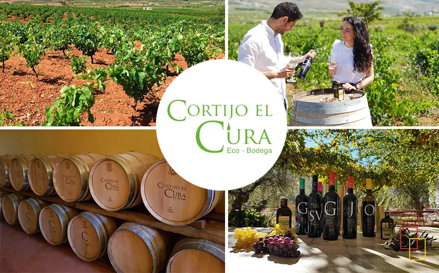 Enoturismo ecológico en Cortijo El Cura con viñedos y cortijo tradicional en la Alpujarra Almeriense