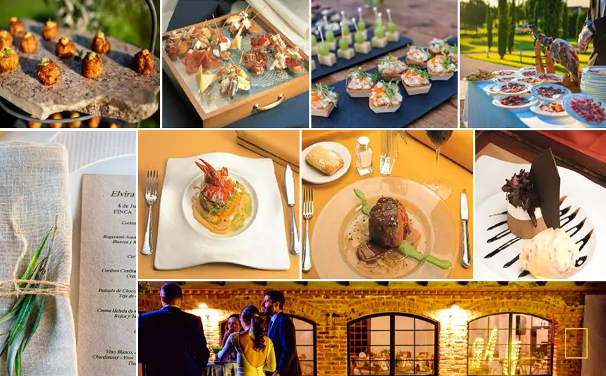 Selección de platos de YourWay Bodas y Eventos para bodas en EntreOlivares