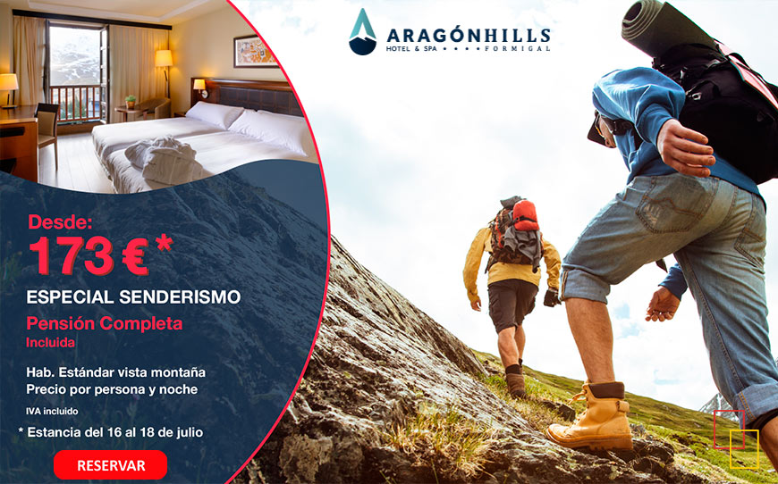 escapada senderismo en el Pirineo Aragonés del 16 al 18 de julio en Aragón Hills Hotel & Spa