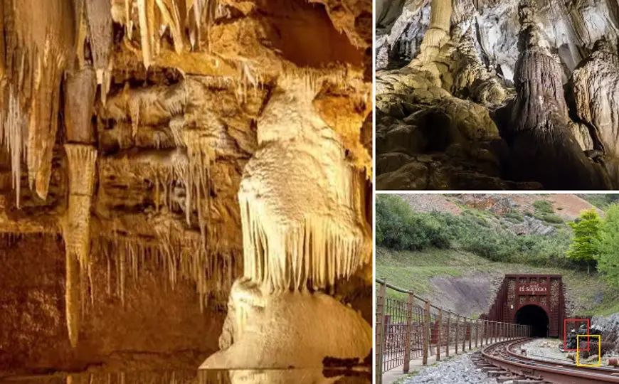Interior de la Cueva El Soplao, cerca de San Vicente de la Barquera