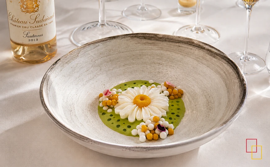 Postre de autor del restaurante Fraula en Valencia
