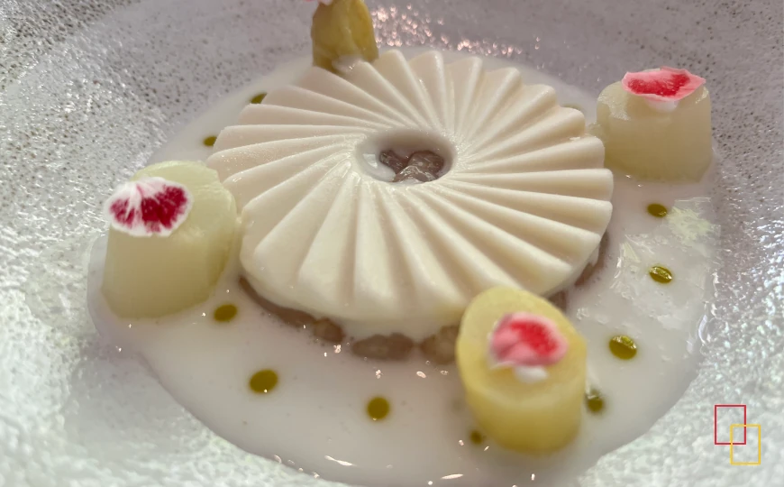 Postre de autor del restaurante Fraula en Valencia