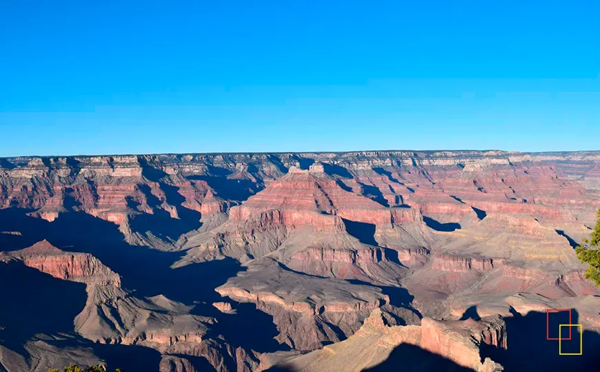Vista de los estratos del Parque Nacional del Gran Cañón desde el South Rim