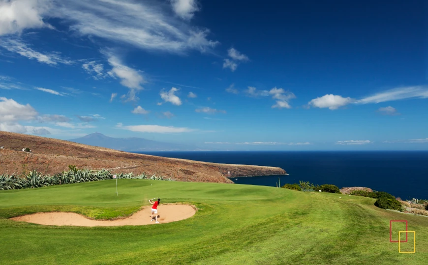 Green del hoyo 10 de Tecina Golf en La Gomera