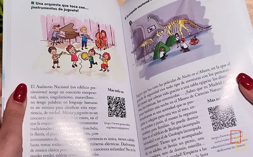 Interior del libro Guía infantil de Madrid con ilustraciones y propuestas para niños