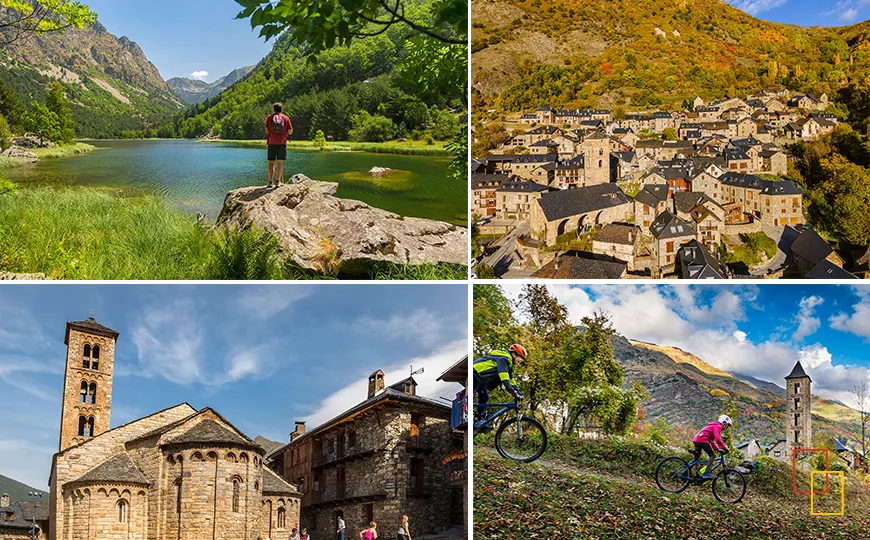 Mosaico de lugares que ver en la Vall de Boí: iglesias románicas y paisajes