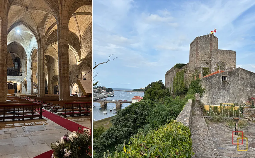 Vista panorámica de San Vicente de la Barquera con el Puente de la Maza y la iglesia