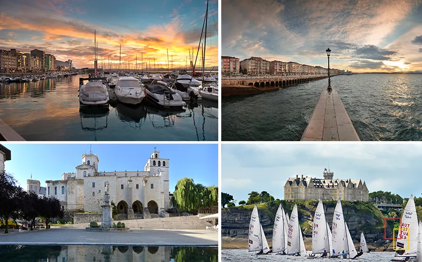 Vistas panorámicas de Santander con su bahía y el Palacio de la Magdalena