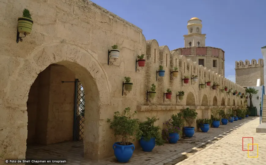 Playas y murallas de Hammamet en Túnez