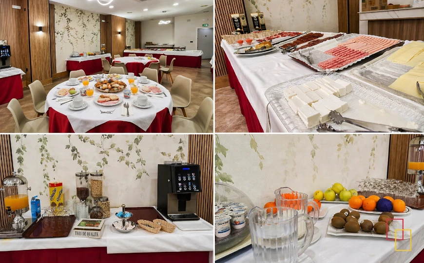 Desayuno buffet Hotel Nova Roma Mérida