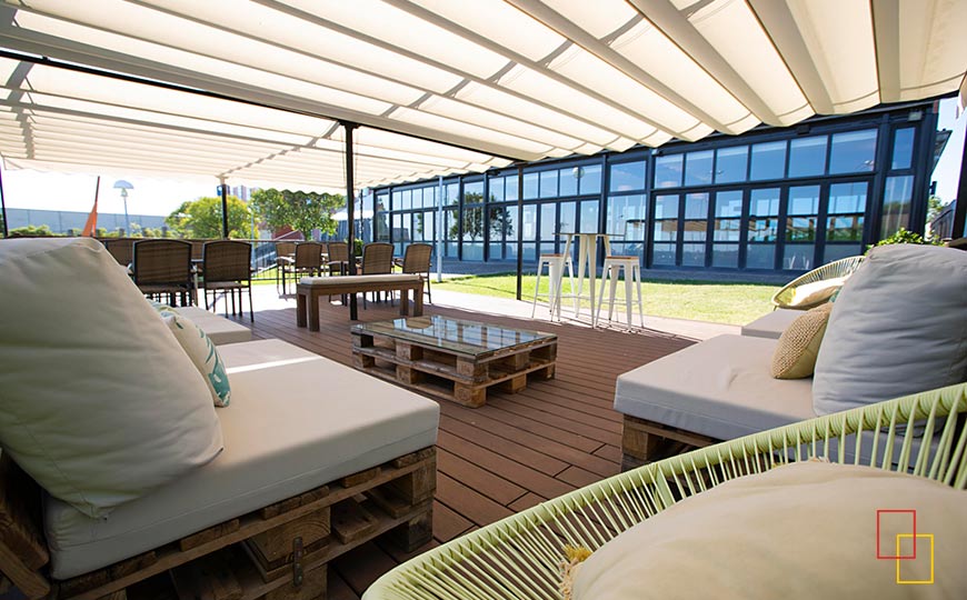 Terraza exterior chill out