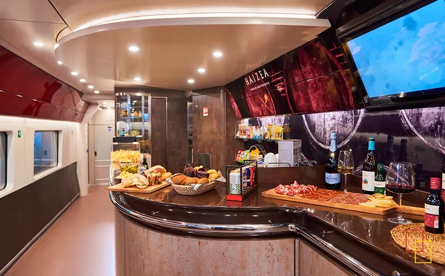 Cafetería Haizea a bordo de iryo