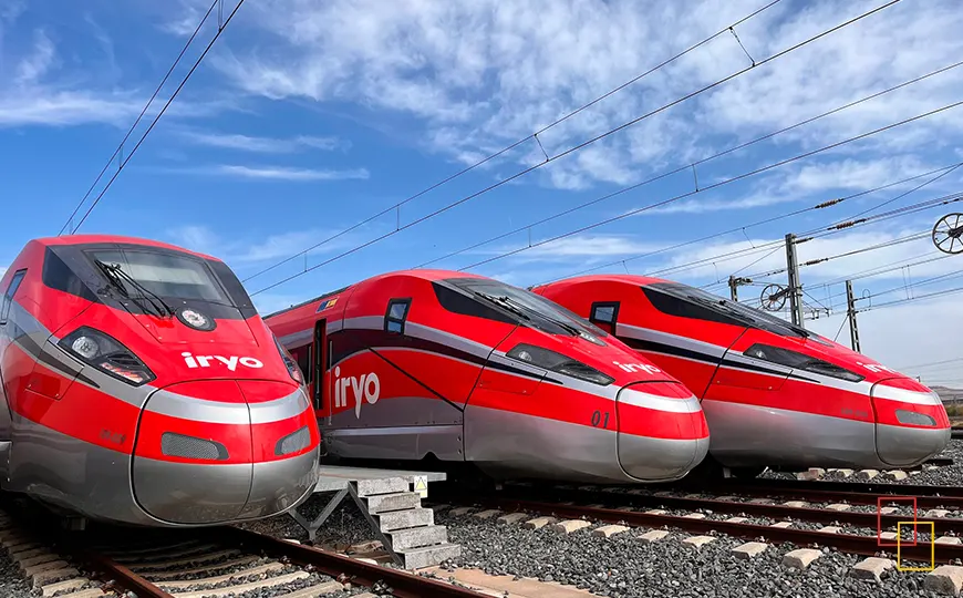 Flota de trenes iryo lista para salida