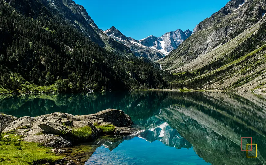 Lago de Gaube en el Parque Nacional de los Pirineos