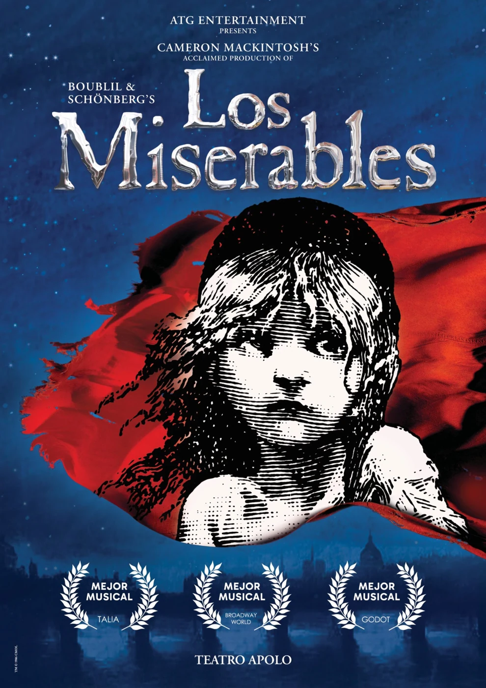 Cartel de Los Miserables en Madrid