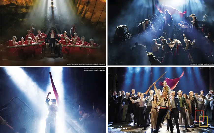 Escena de Los Miserables, el musical