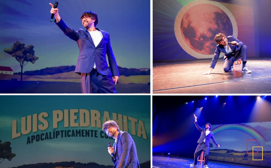 Luis Piedrahita durante su monólogo Apocalípticamente Correcto en Madrid