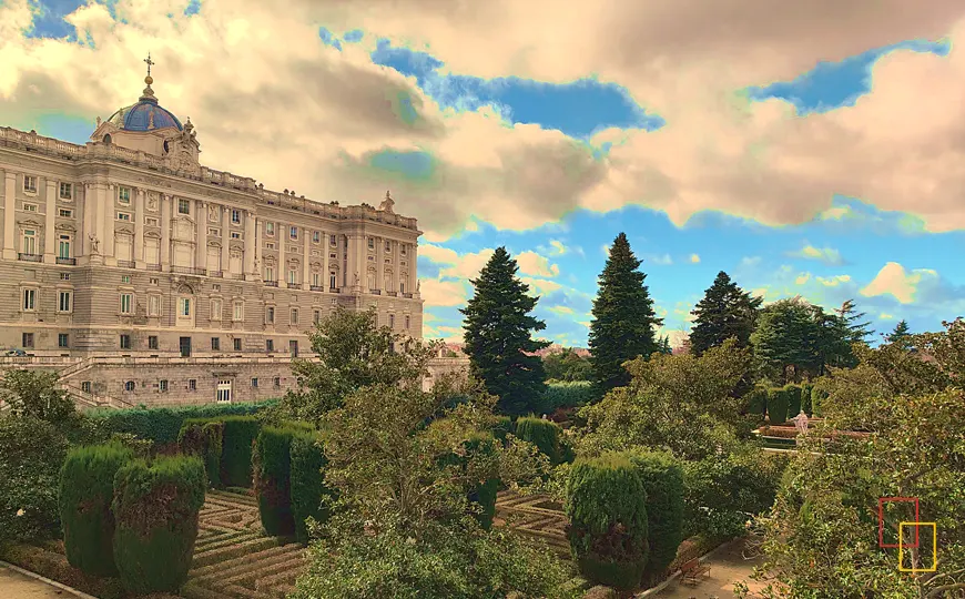 Vista del Palacio Real desde los Jardines de Sabatini