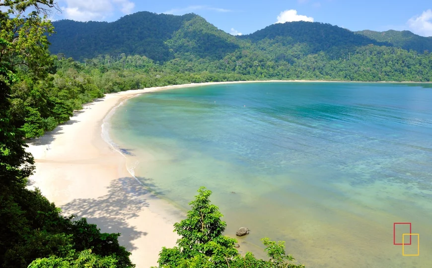 Playas tropicales de la isla de Langkawi en Malasia