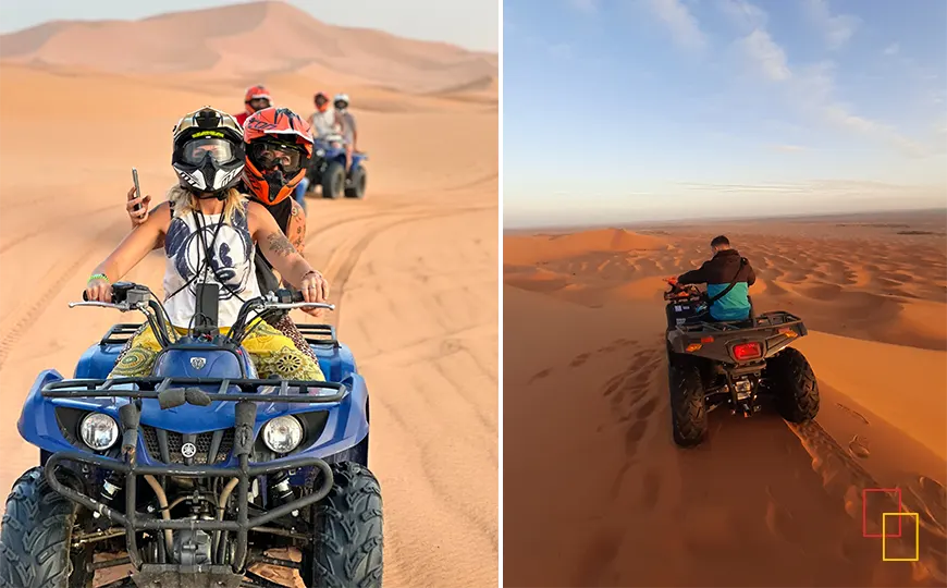Ruta en quad por las dunas del Erg Chebbi al atardecer