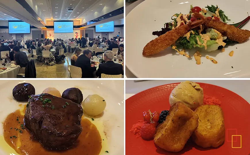 Menú de la cena de gala de la Red de Pueblos Gastronómicos de España